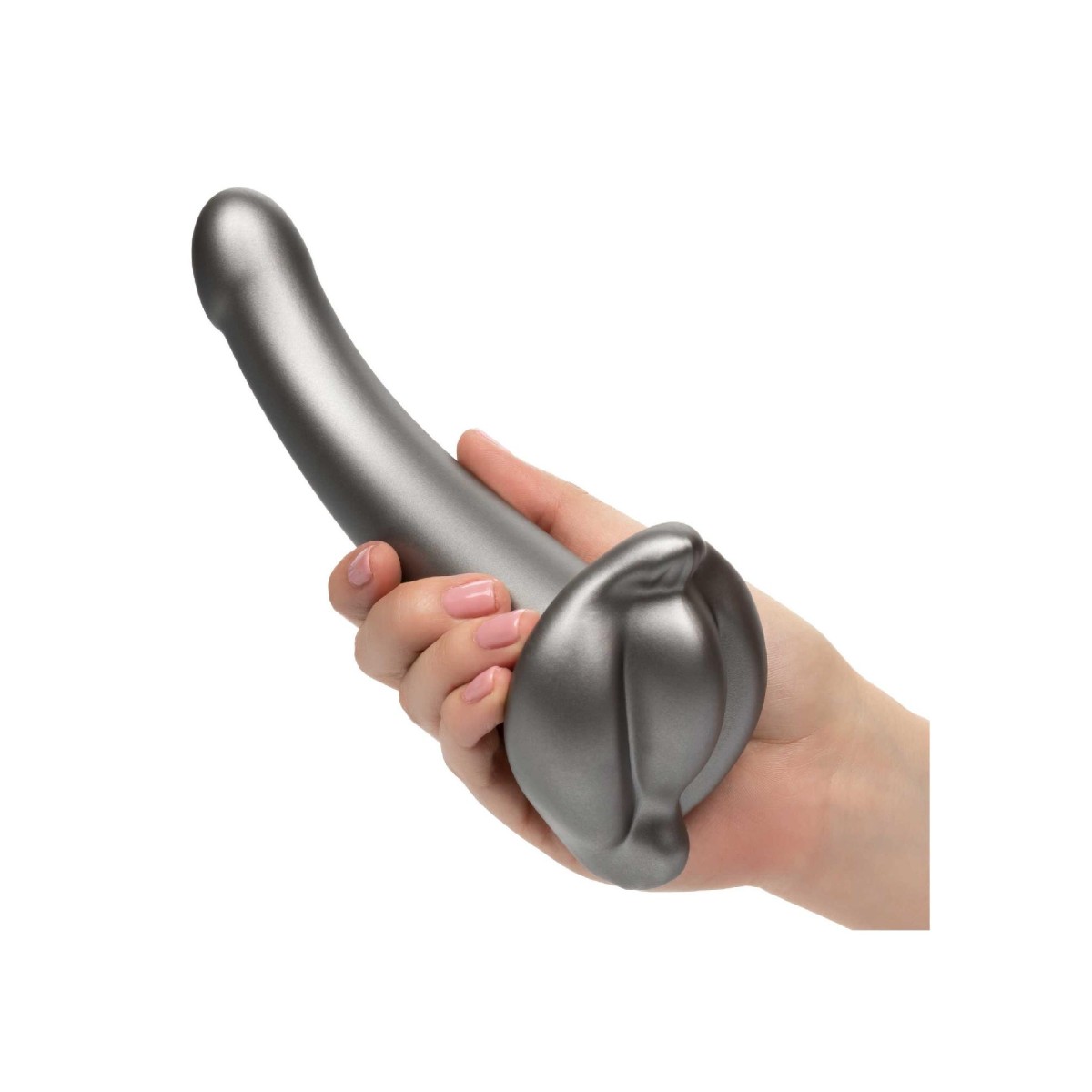 Imbracatura strapon con dildo grigio