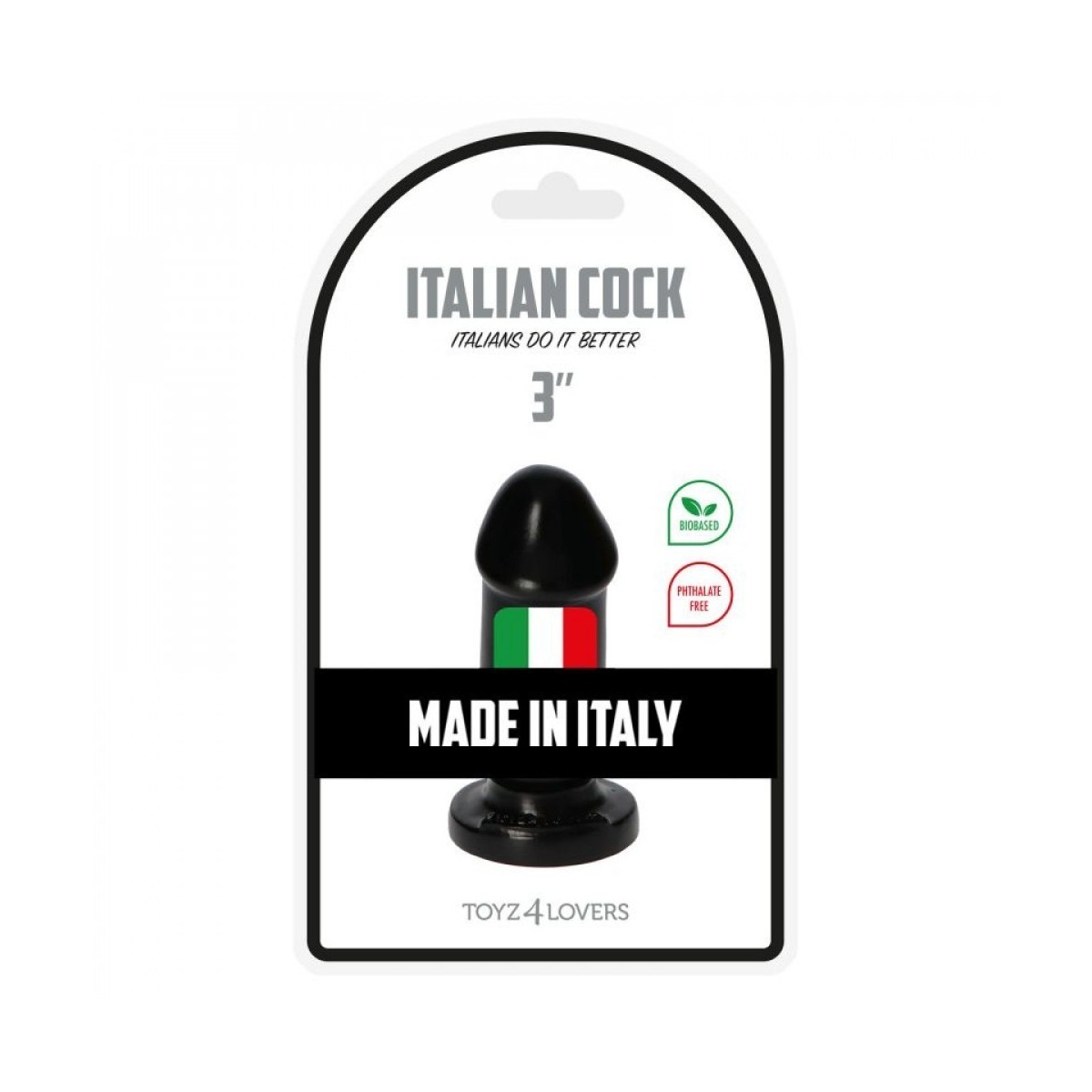 Fallo mini dildo black Italian Cock 3'' Nero