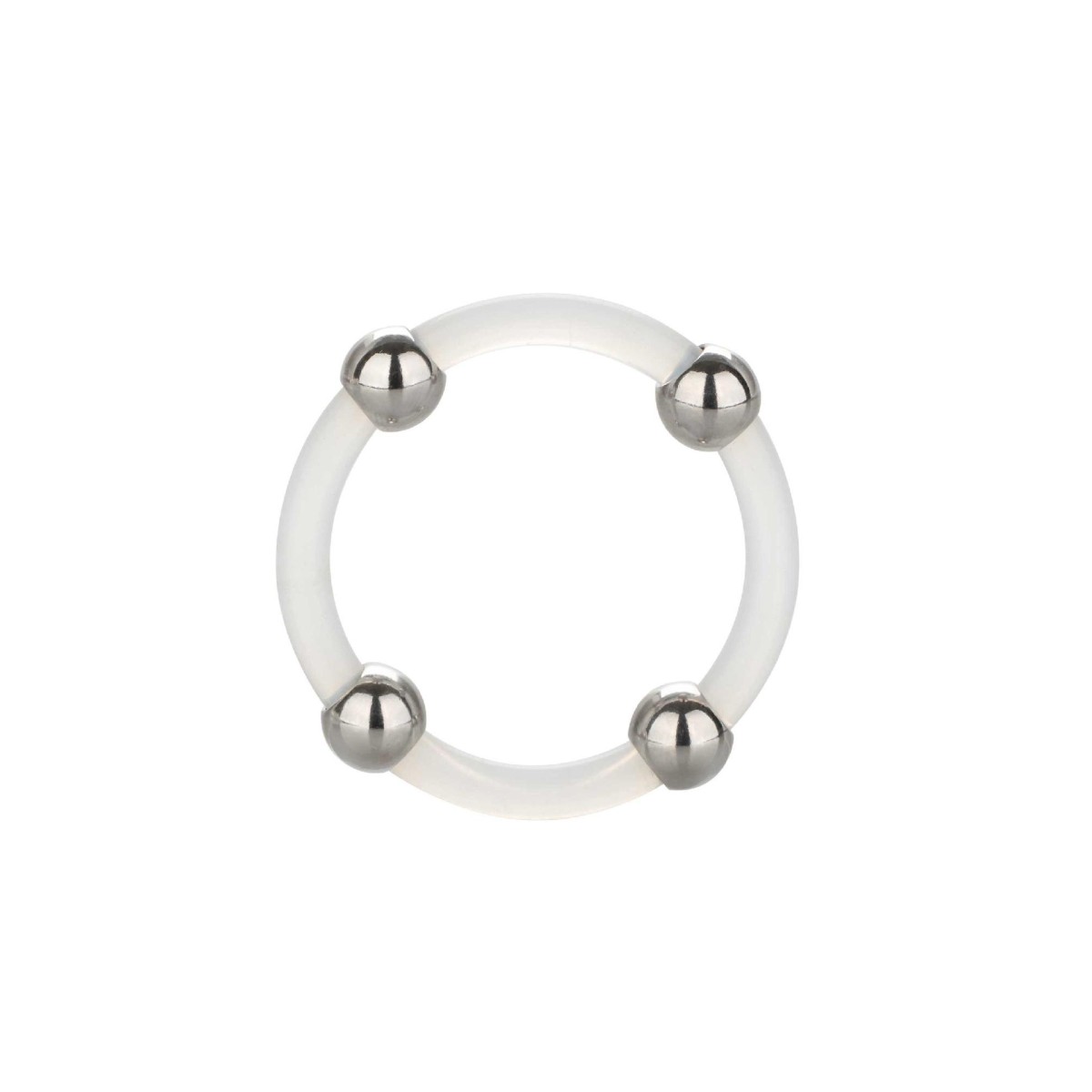 Anello fallico Steel Beaded Silicone L