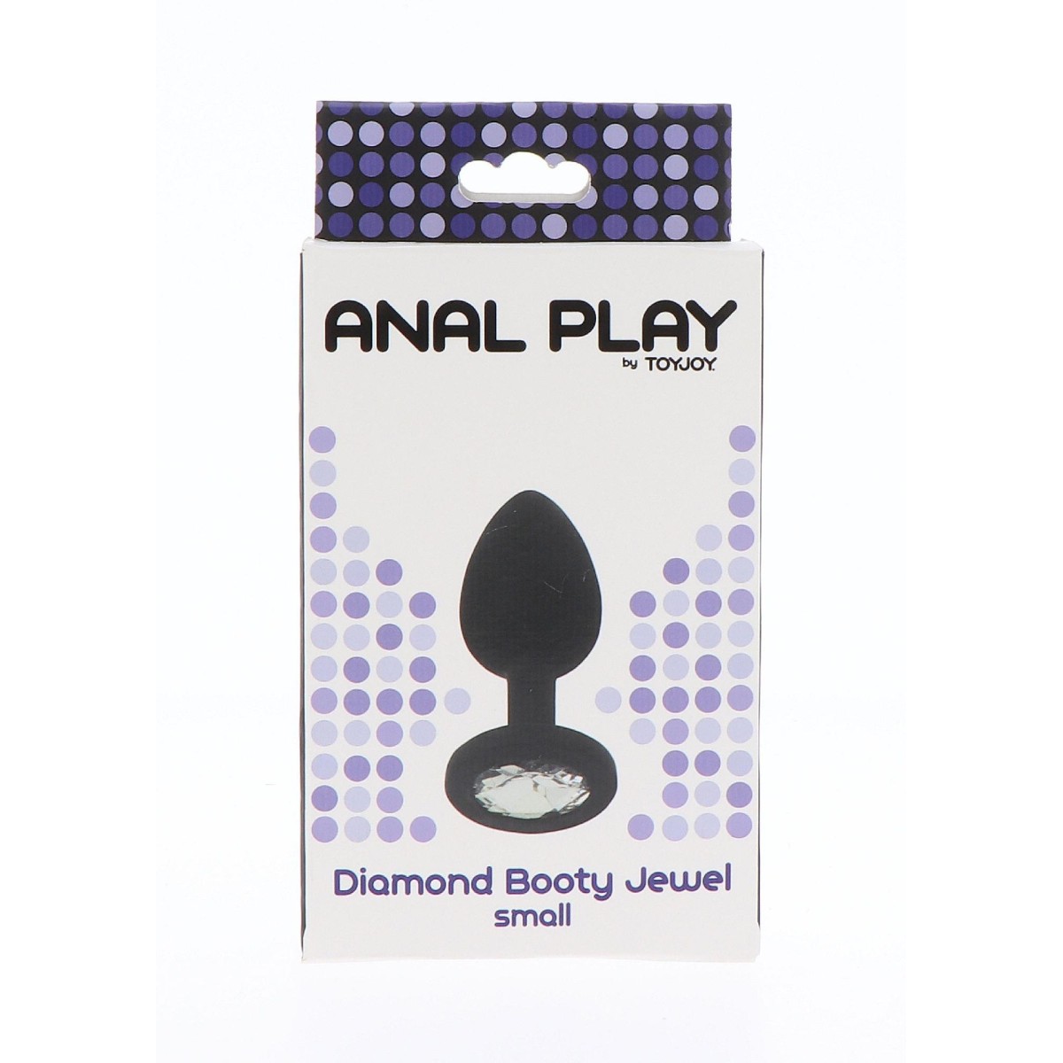 Plug anale small in silicone nero con pietra