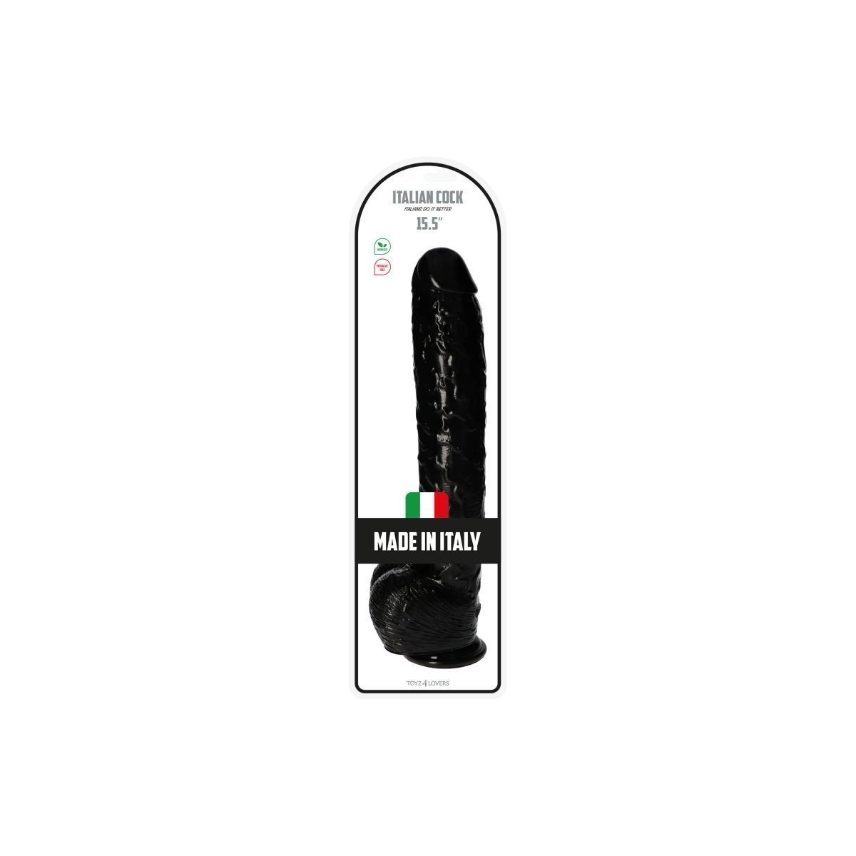 Dildo maxi con ventosa e testicoli nero