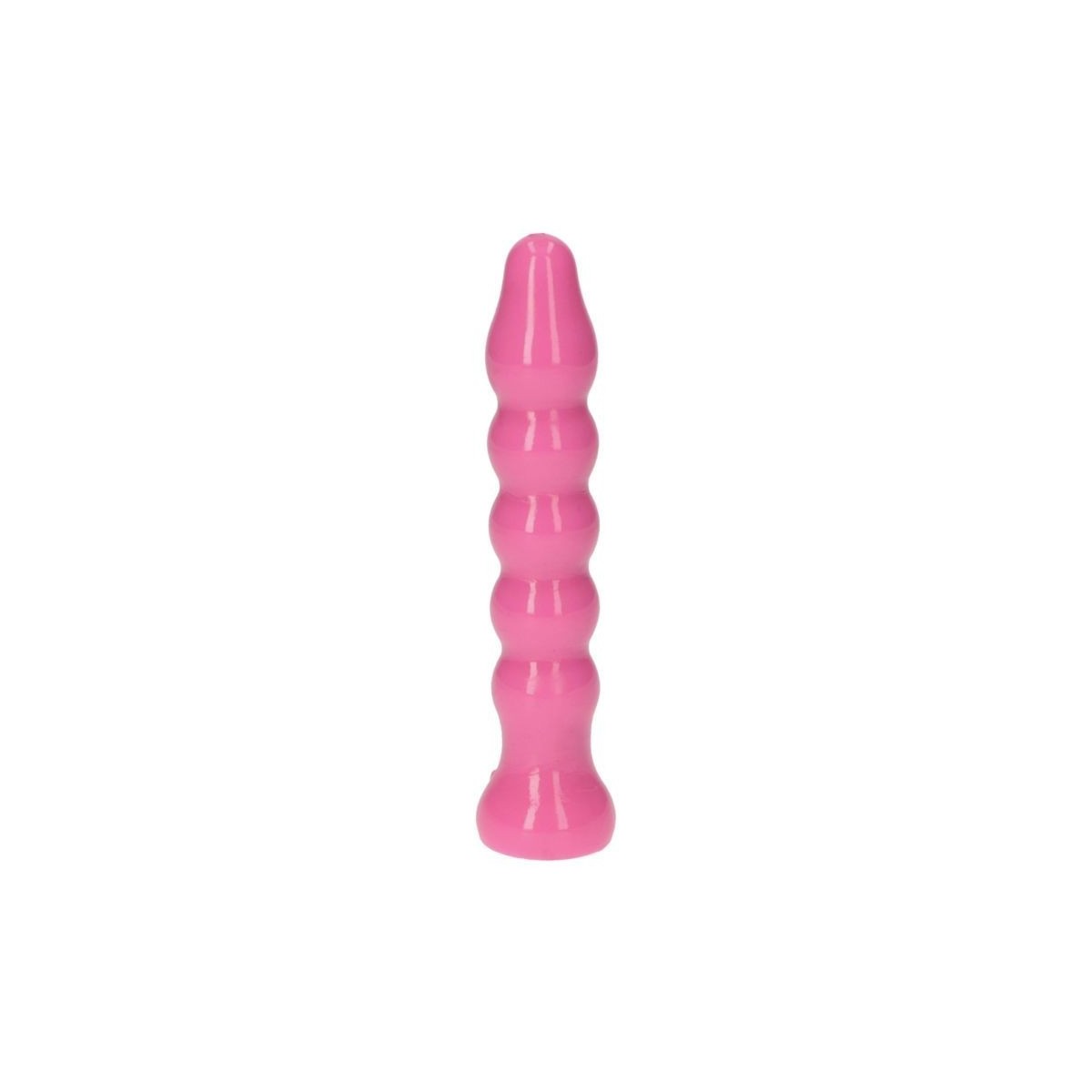 Plug anale stimolante con ventosa 13 cm rosa