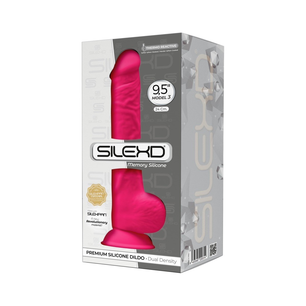 Dildo silexd pink 9,5 silicone memory