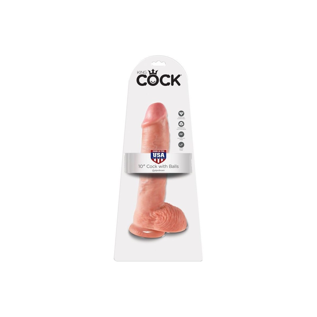 Dildo realistico ventosa 26 cm pelle chiara