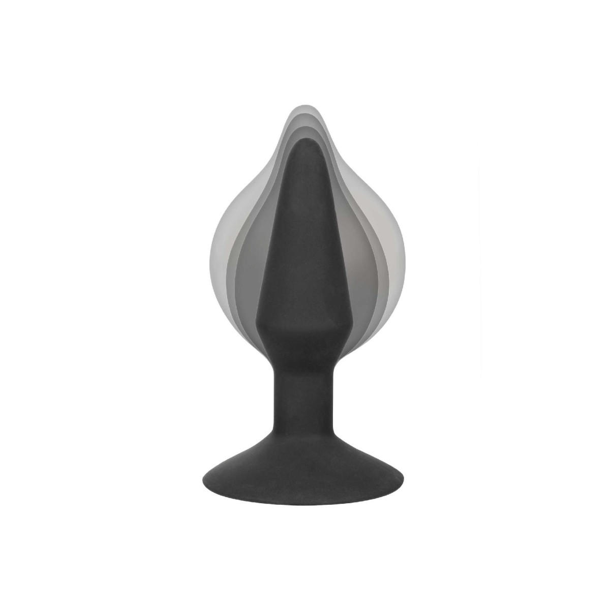 Plug anale nero silicone gonfiabile medium