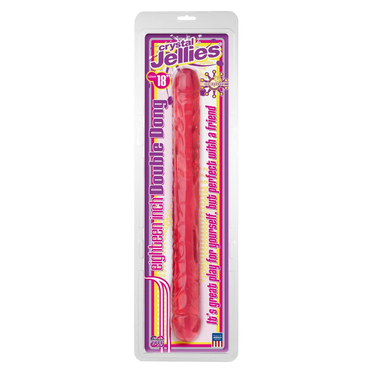 Dildo doppia penetrazione rosa 45 cm