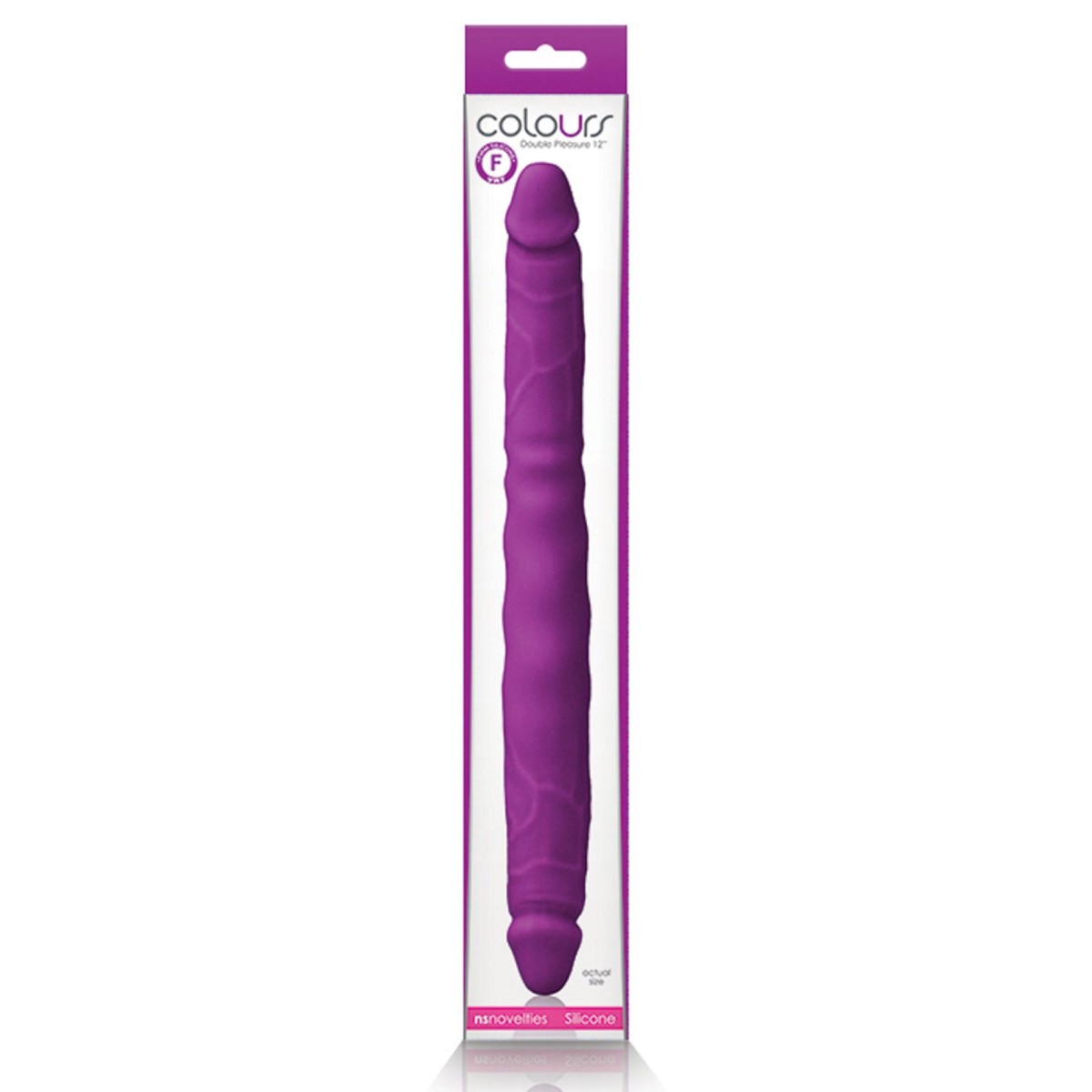 Dildo doppio in silicone viola 30 cm