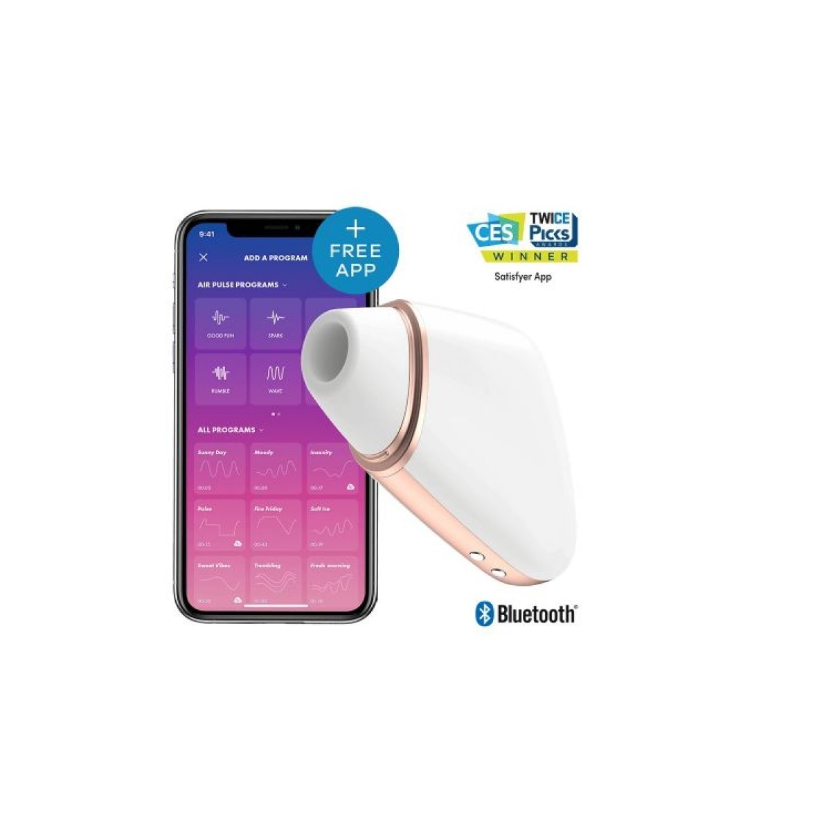 Succhia clitoride Love Triangle bluetooth