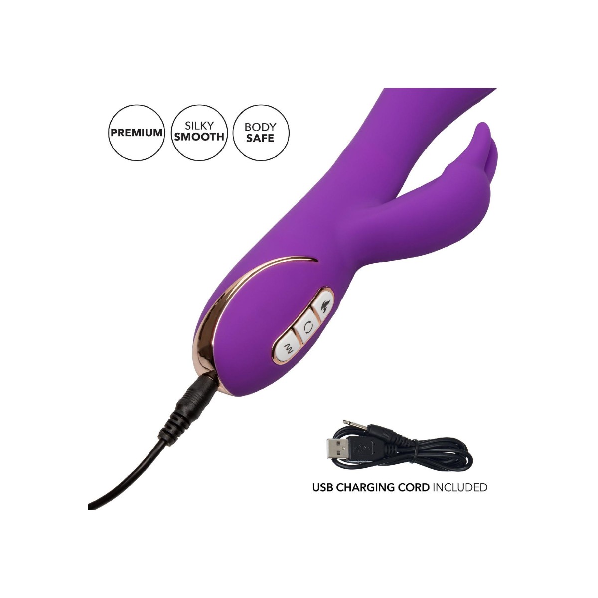 Vibratore rabbit rotante riscaldante viola