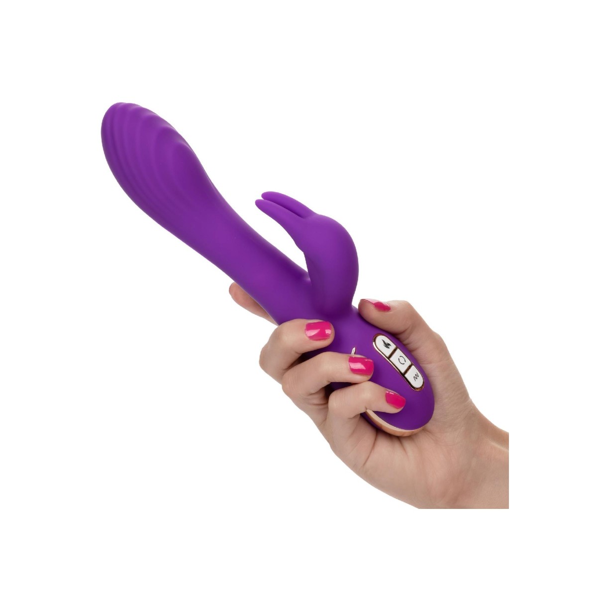 Vibratore rabbit rotante riscaldante viola