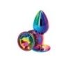 Plug anale Metal arcobaleno 7 cm Small