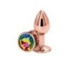 Plug anale Metal oro rosa 7 cm Small