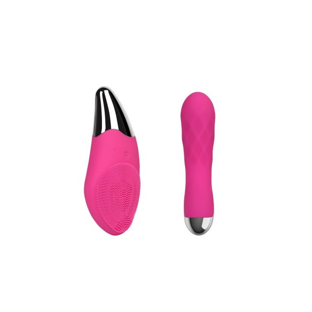 Kit 2 stimolatori vaginali e viso fucsia