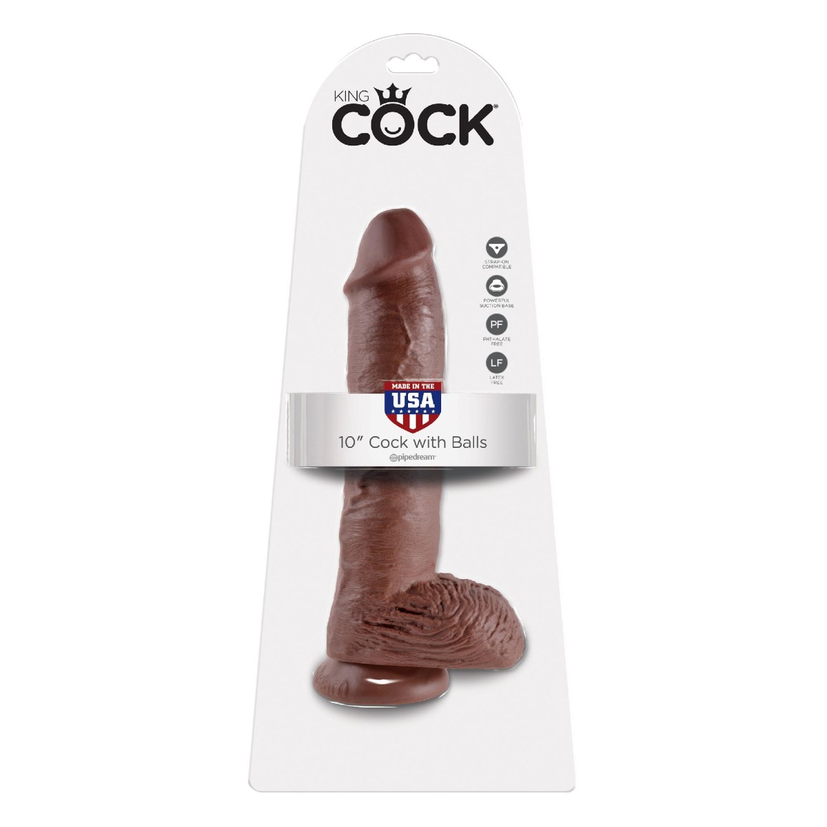 Dildo realistico ventosa 26 cm brown