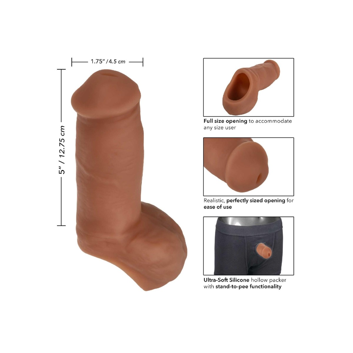 Packer pene testicoli 12,8 cm mulatto