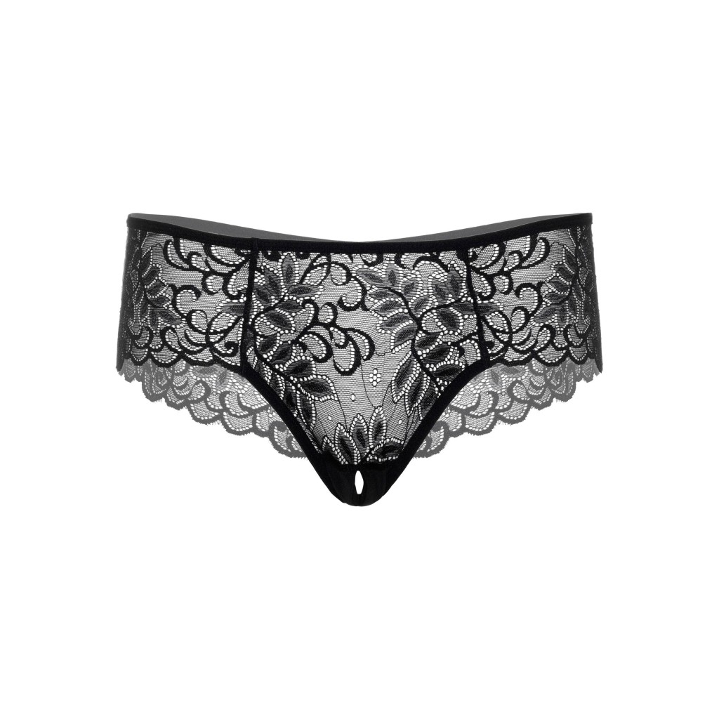 Slip sexy donna Ella aperto davanti nero