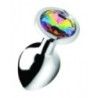 Butt plug alluminio arcobaleno Medium