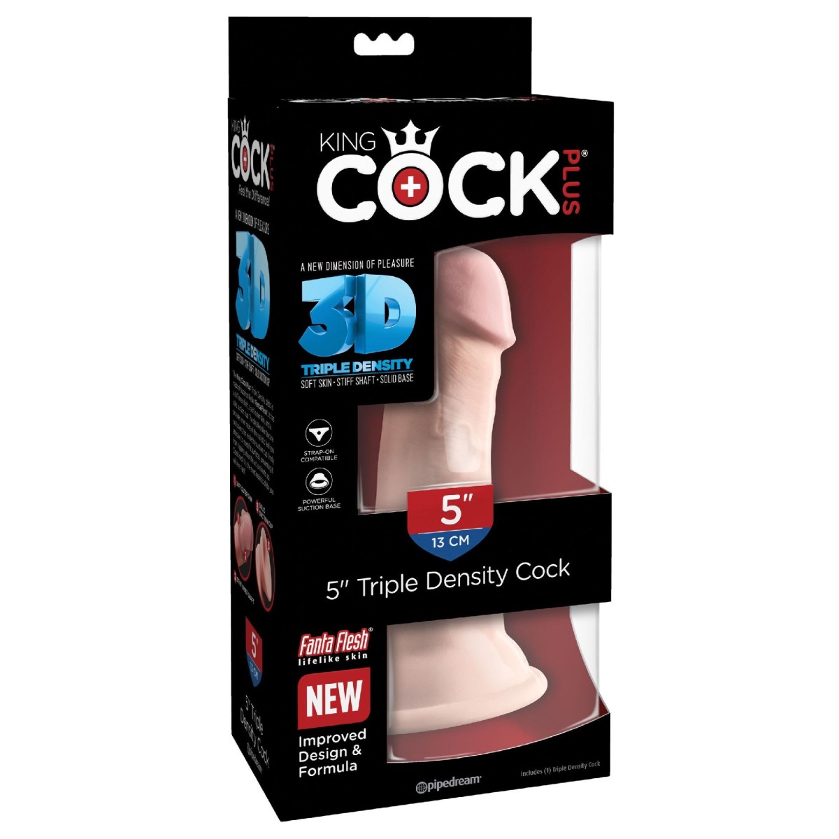 dildo realistico 3D pelle chiara 15,5 cm