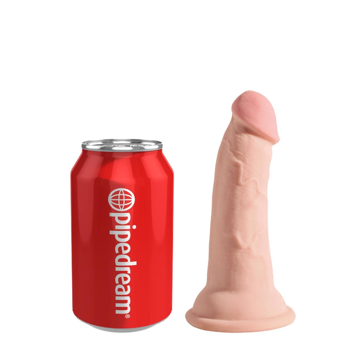 dildo realistico 3D pelle chiara 15,5 cm