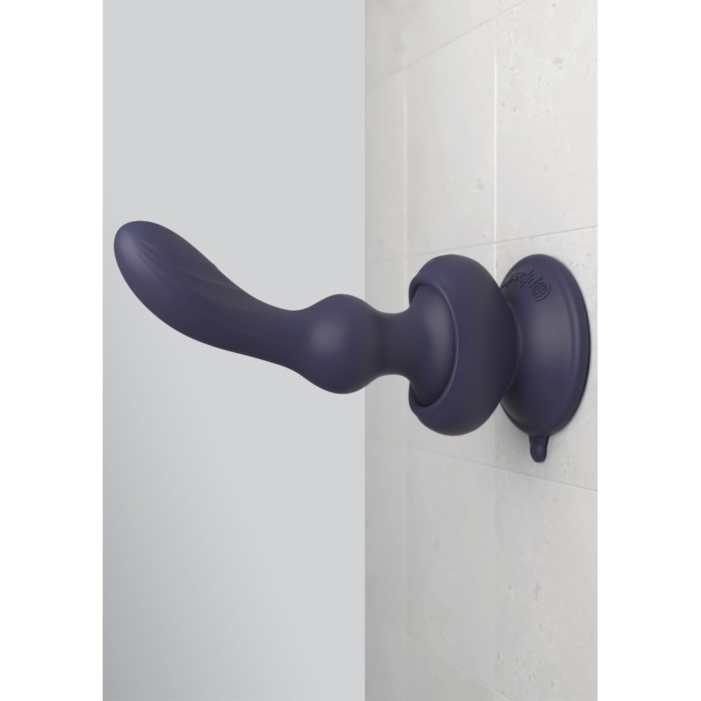 Vibratore anale a sfere da muro silicone blu