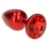 Plug anale satinato rosso Deep Red