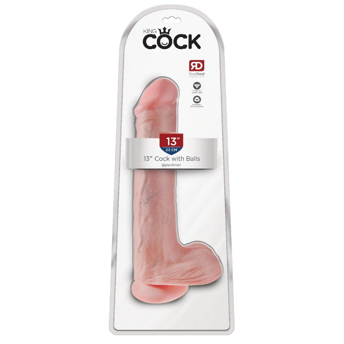 Fallo MAXI realistico King Cock 13" chiaro