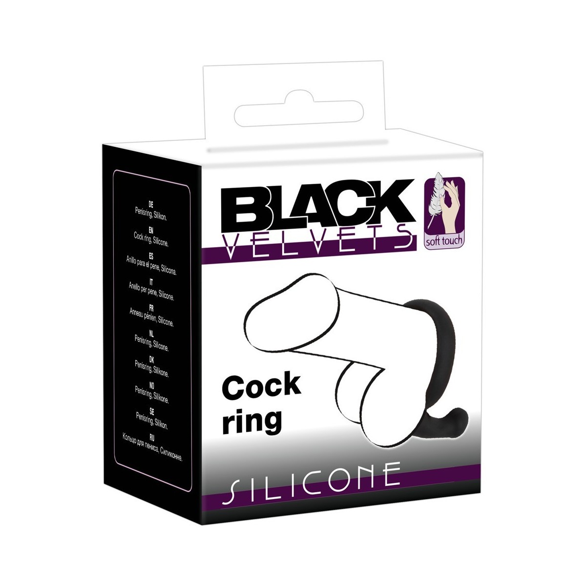 Anello fallico con plug anale Black Velvets