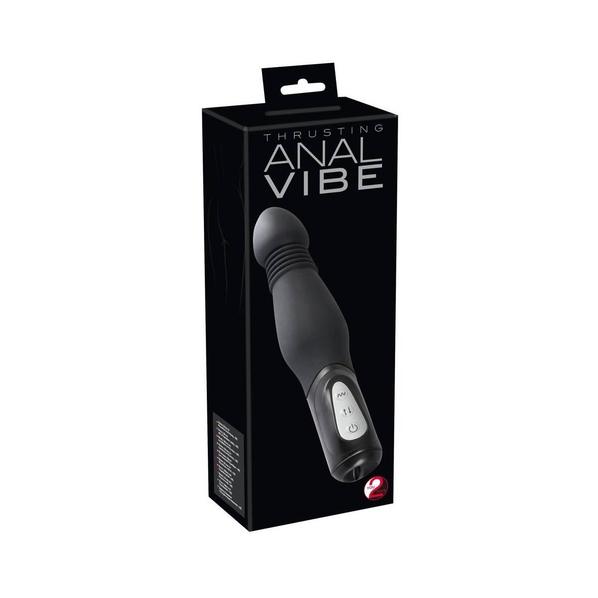 Vibratore Anale a spinta nero