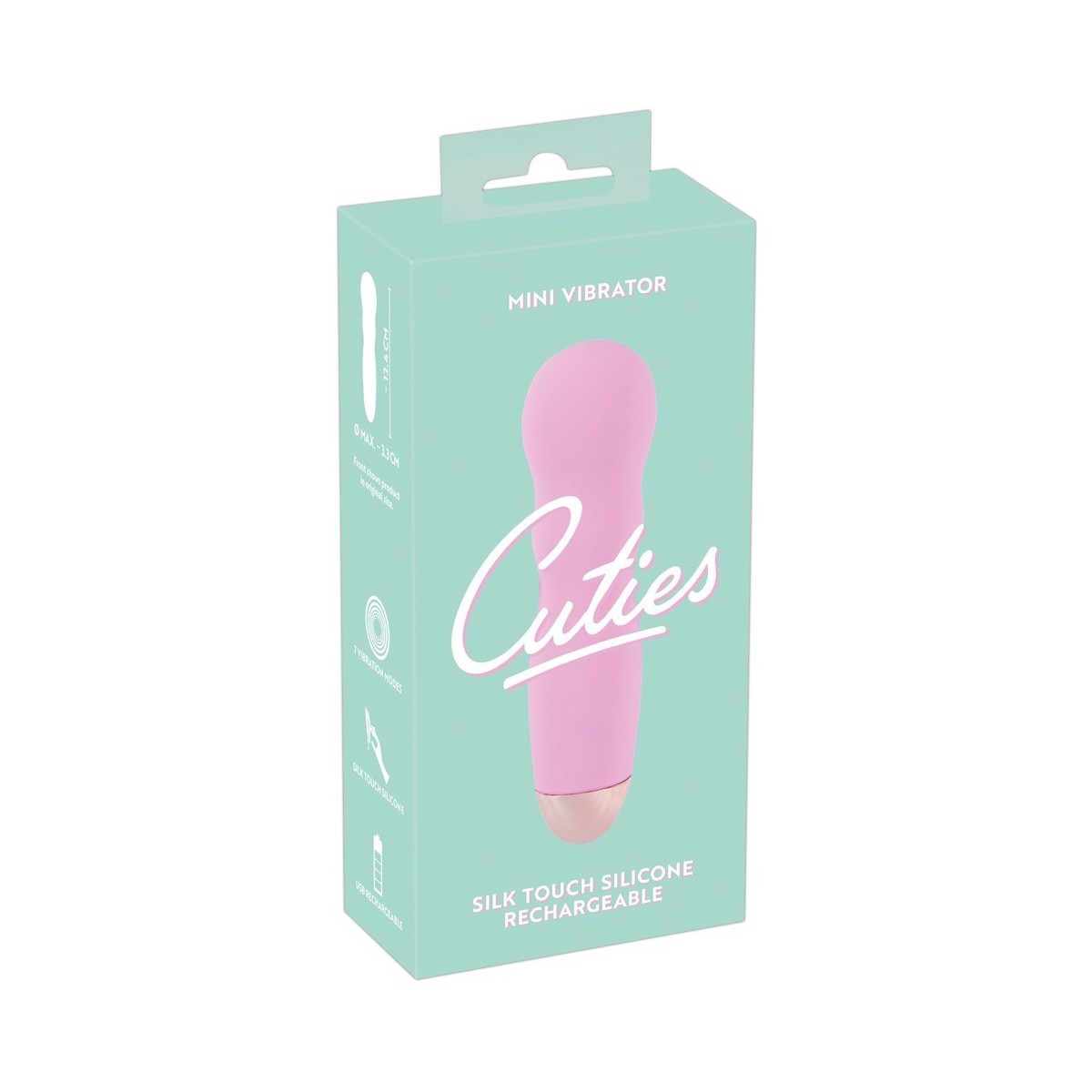 Mini vibratore rosa con scanalature Cuties