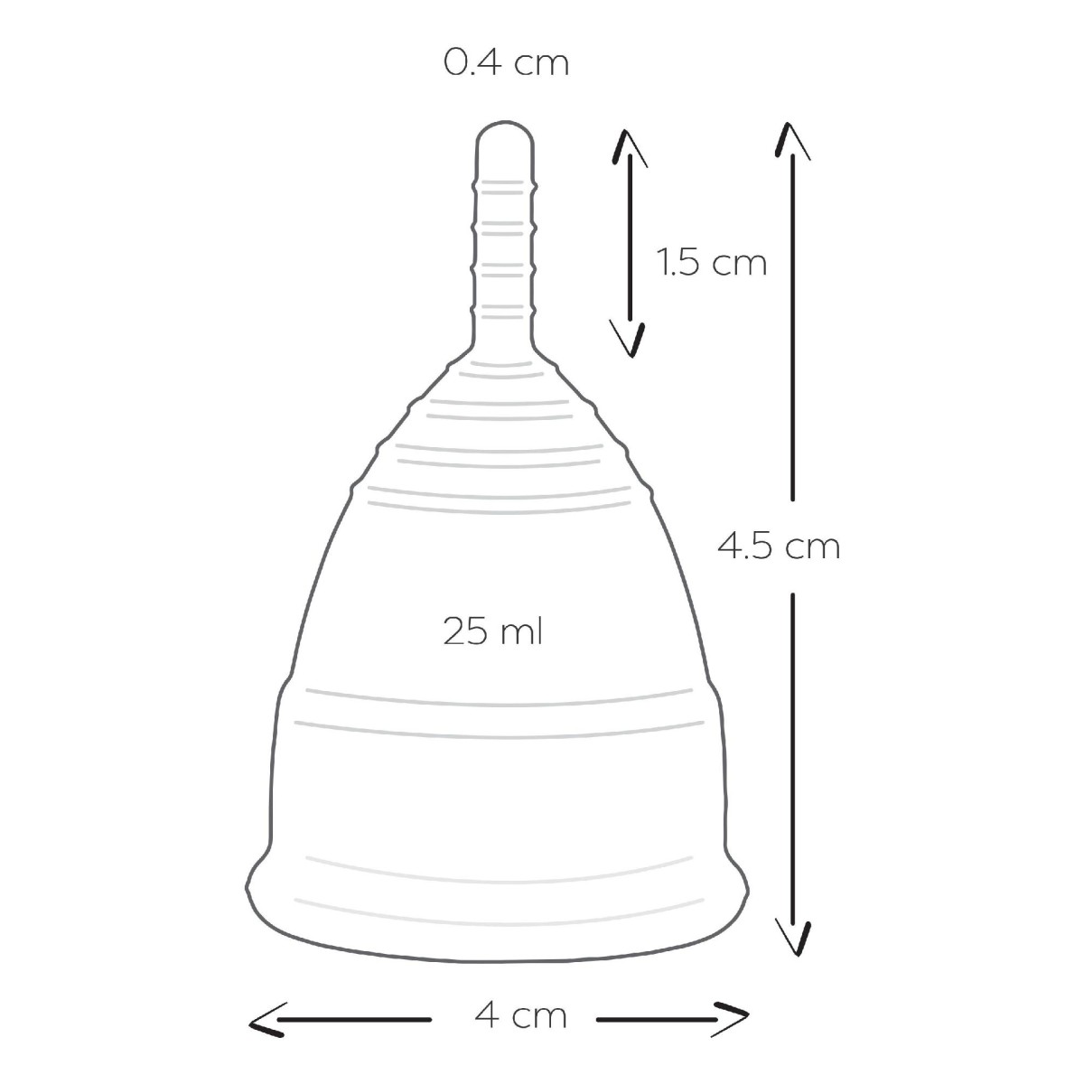 Coppette mestruali in silicone misura S