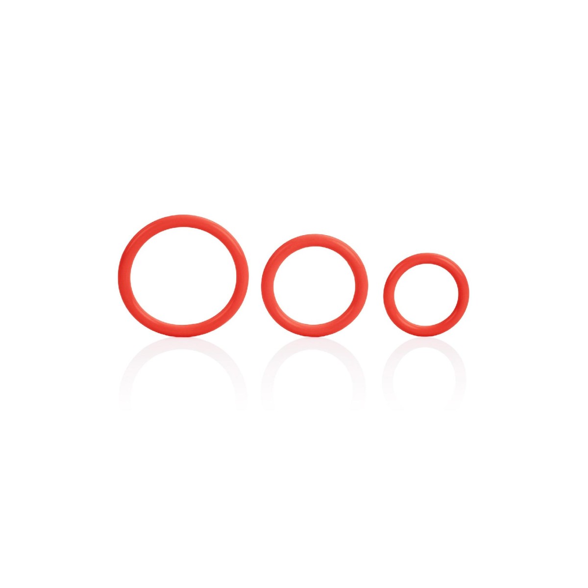 Set Anello fallico Tri-Rings rosso