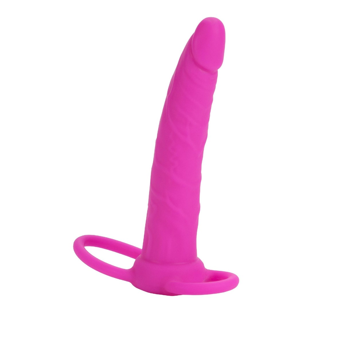 Dildo indossabile con anello fallico fucsia