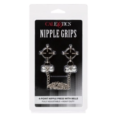 Acquista Pinze strizza capezzoli morsetti con catena 4-Point Nipple Press W  Bells su MyShopSecret