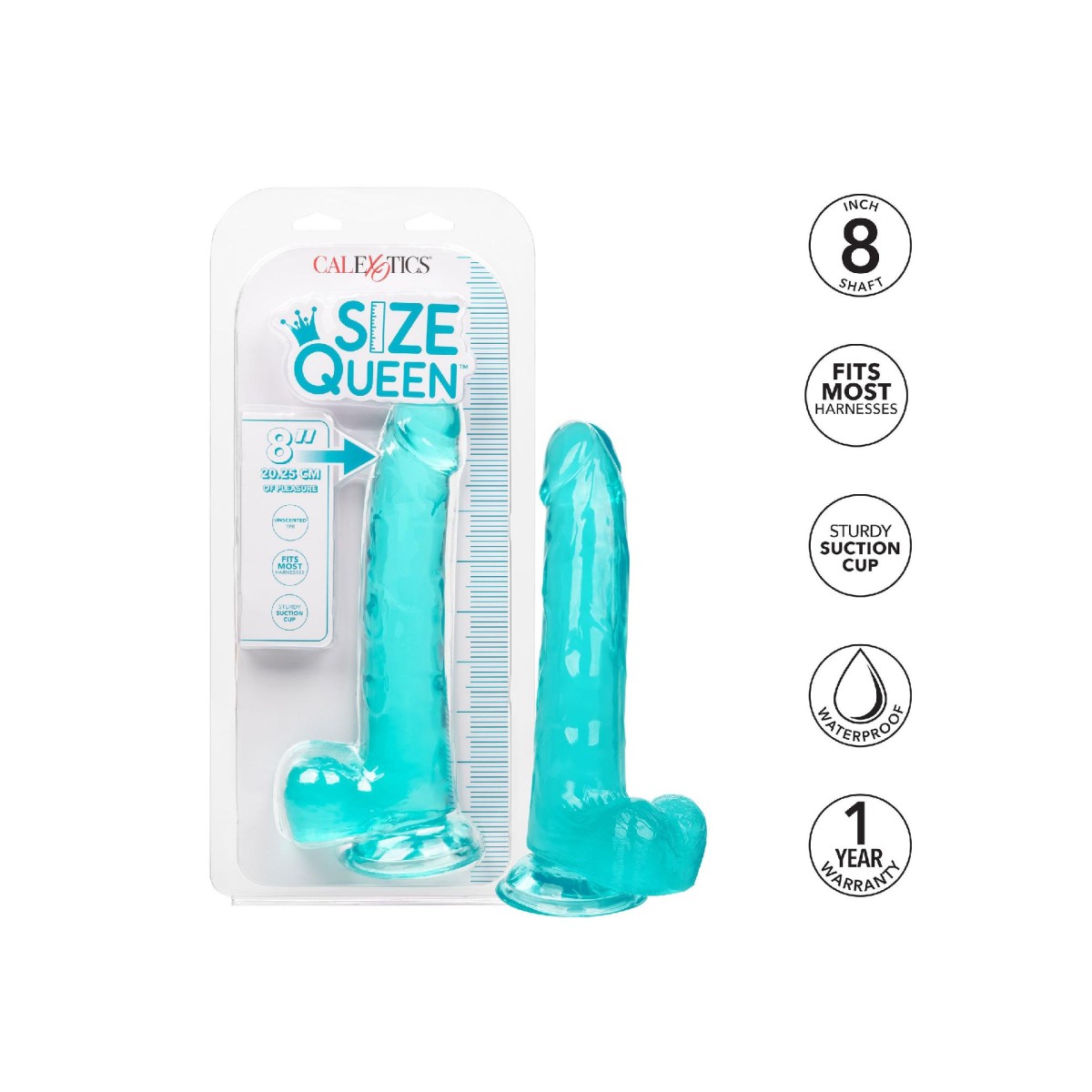 Fallo realistico con ventosa Queen 8" turch