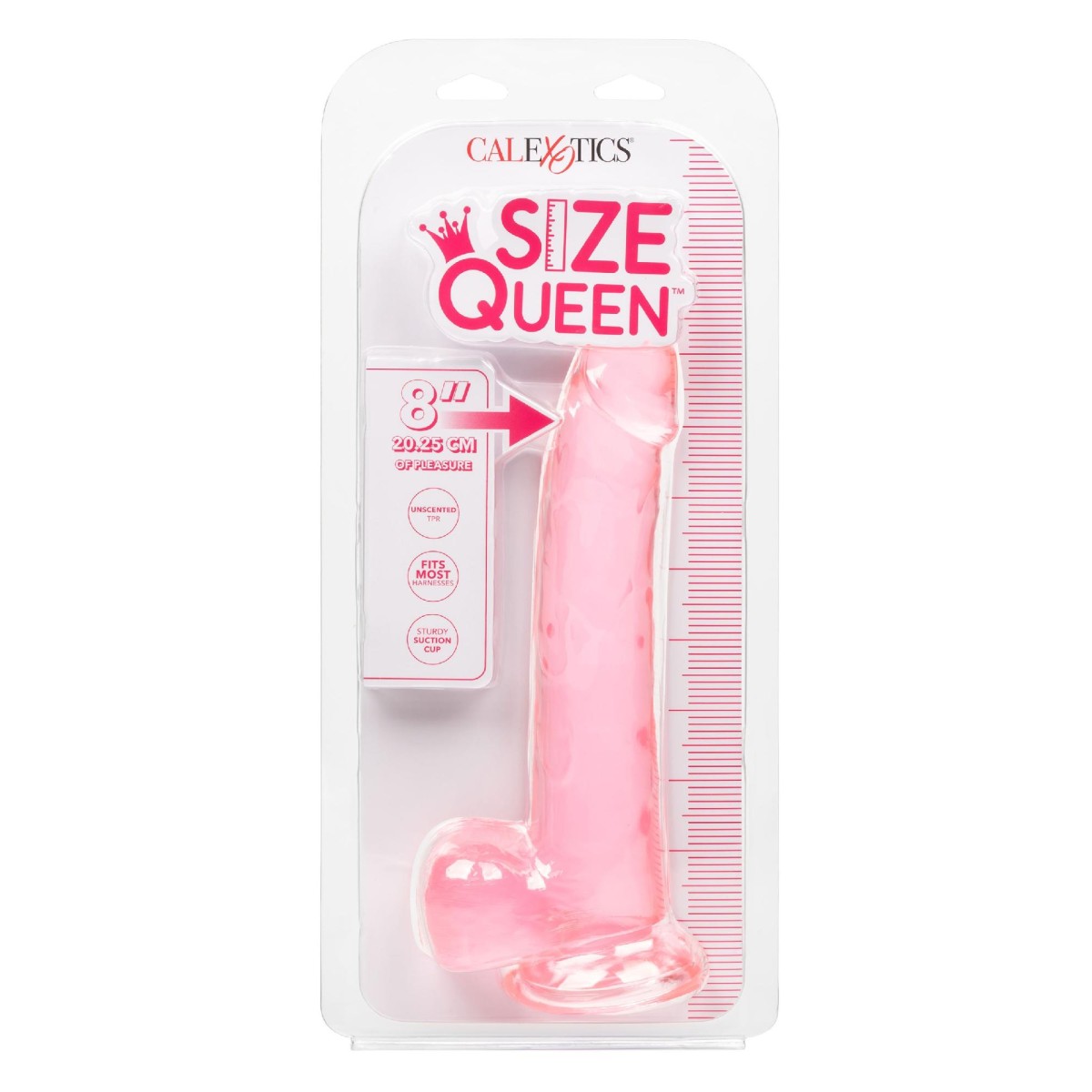 Fallo realistico con ventosa Queen 8" rosa