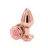 Plug anale medium in metallo rosa