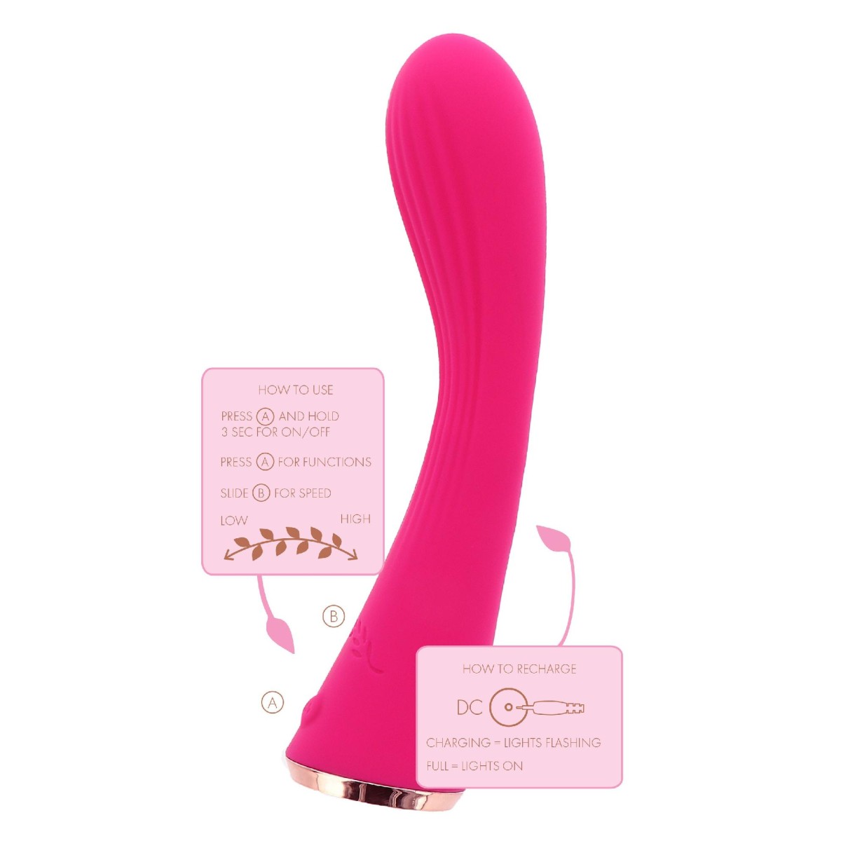 Vibratore fucsia Ivy Rose touch