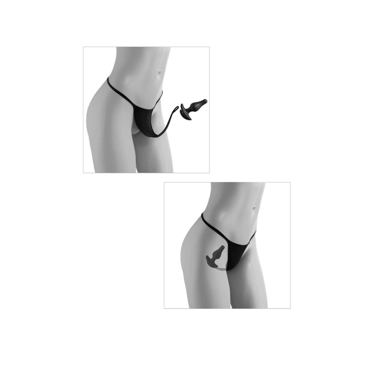 Slip con plug Crotchless PleasurePearl OS