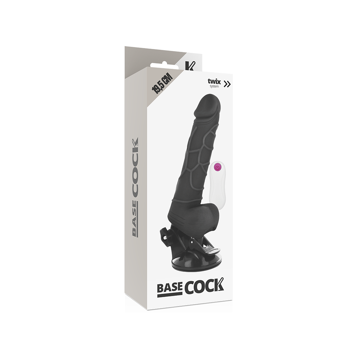 Vibratore realistico guaina pene nero 19,5cm