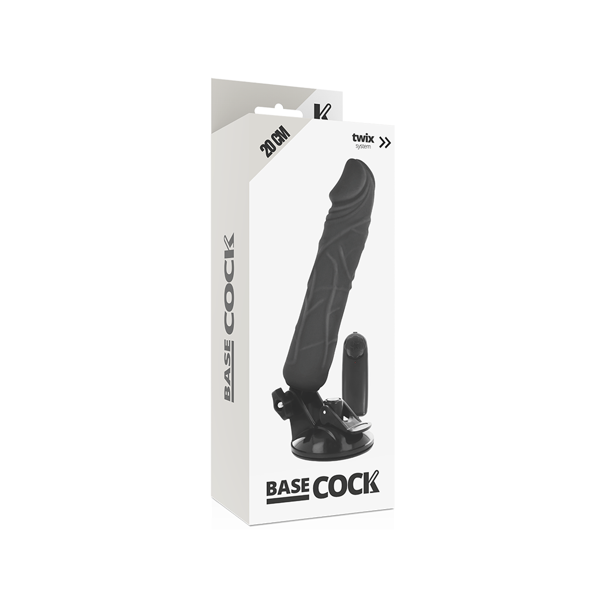 Dildo vibrante guaina pene nero 20 cm