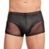 Boxer sexy con cerniera frontale nero