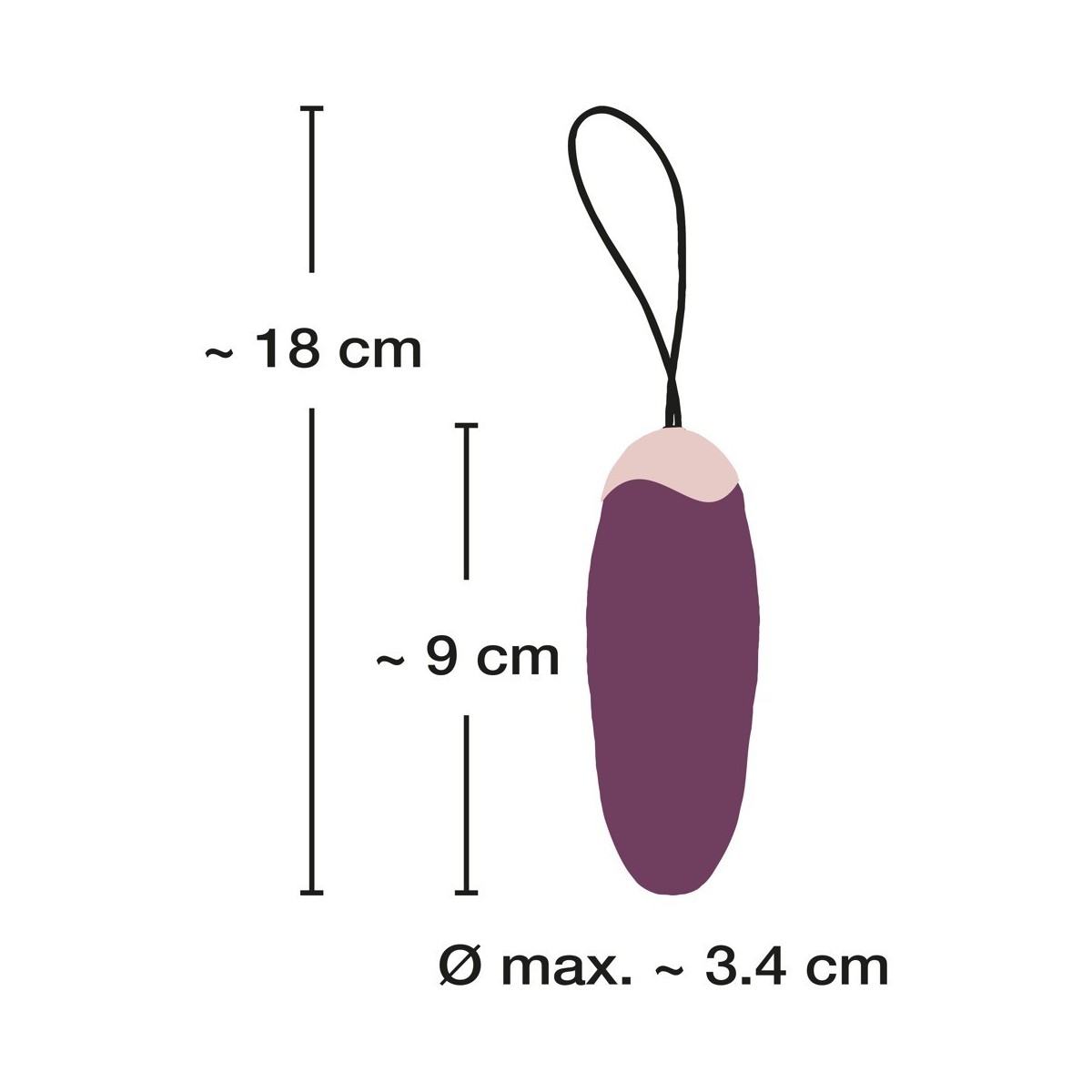 Uovo vaginale vibrante viola