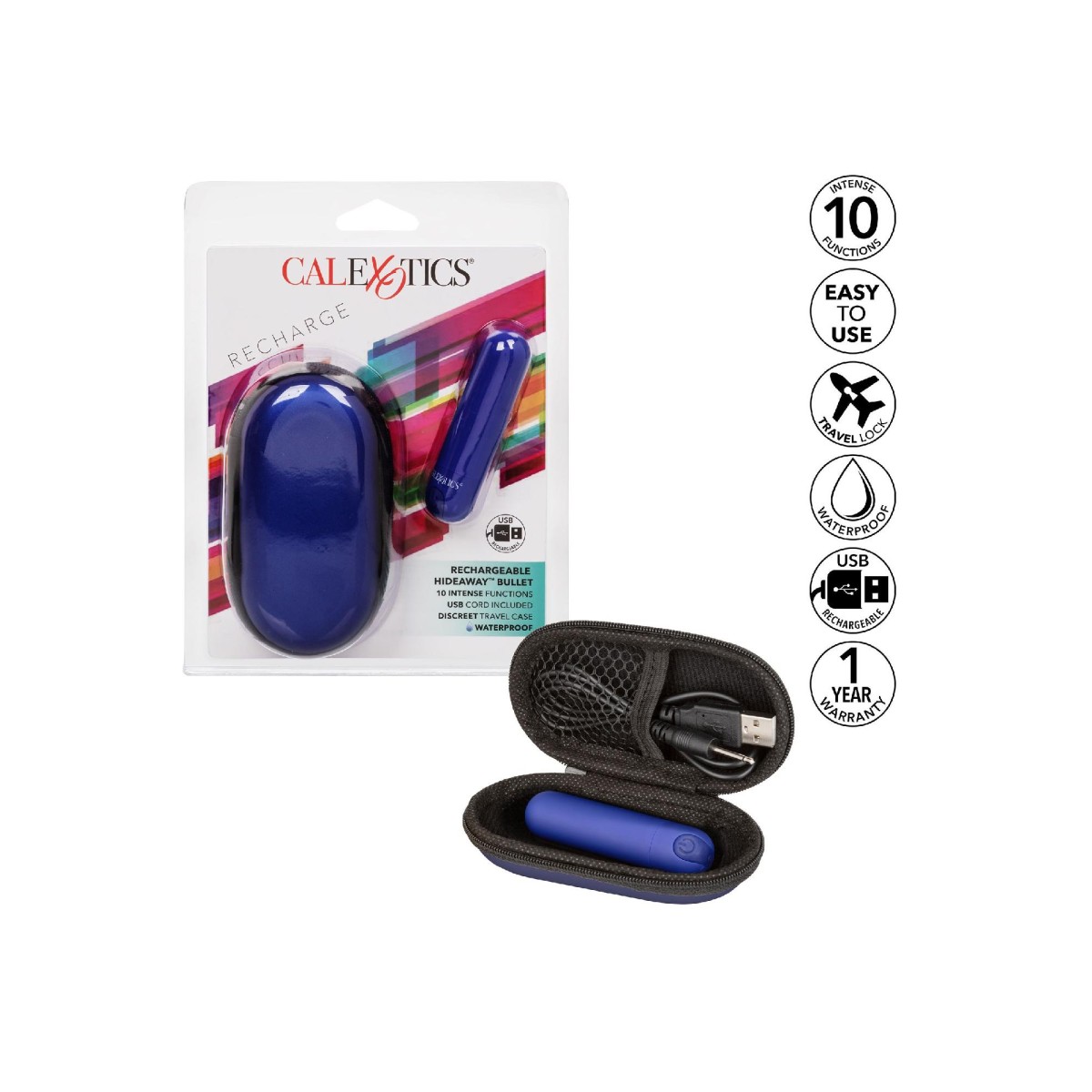 Mini vibratore ricaricabile blu