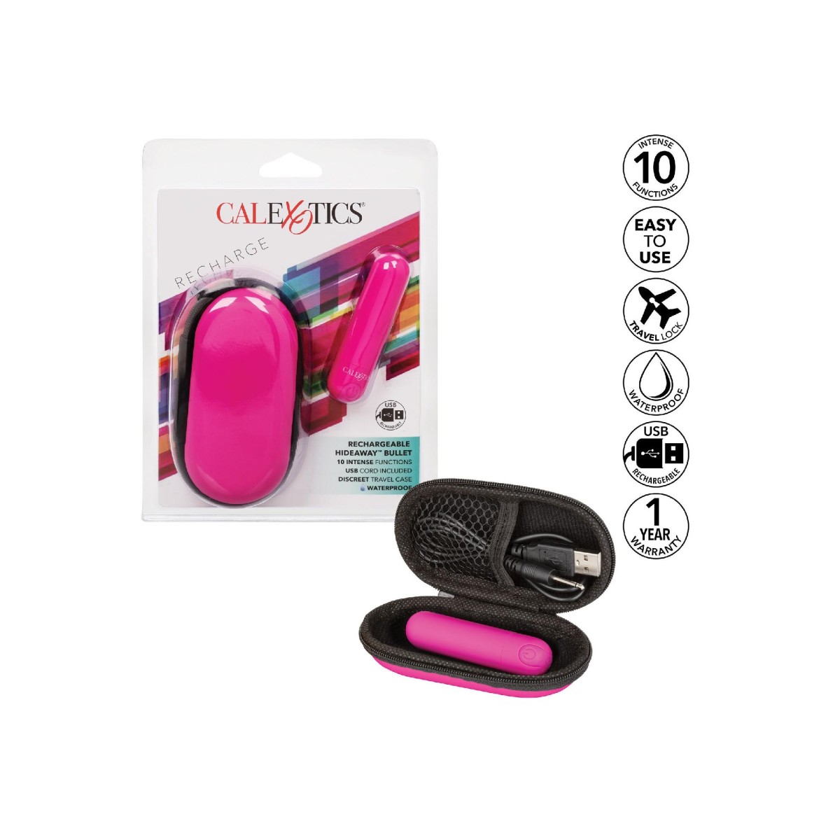 Mini vibratore ricaricabile rosa