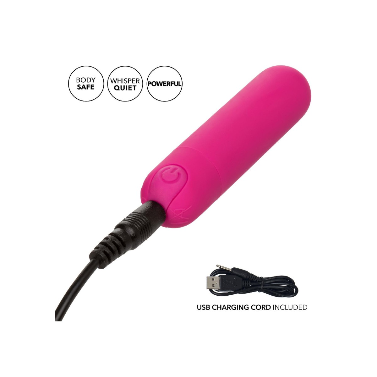 Mini vibratore ricaricabile rosa