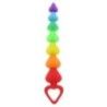 Fallo anale Rainbow Heart Beads