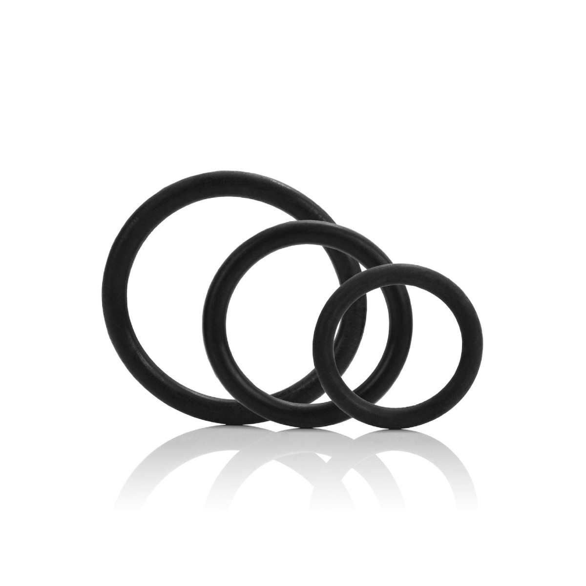 Set Anello fallico Tri-Rings nero