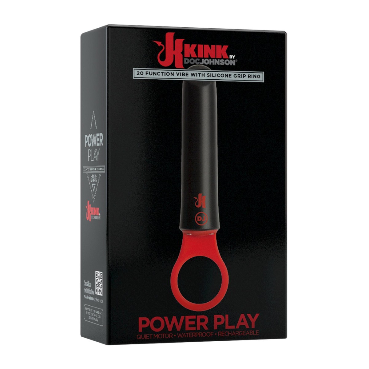 Vibratore classico Power Play nero rosso