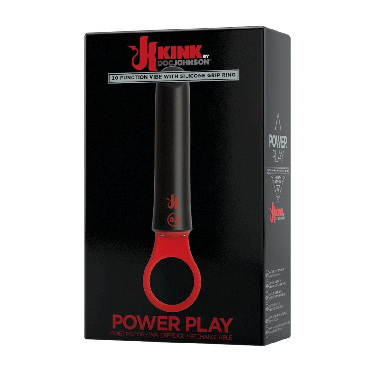 Vibratore classico Power Play nero rosso