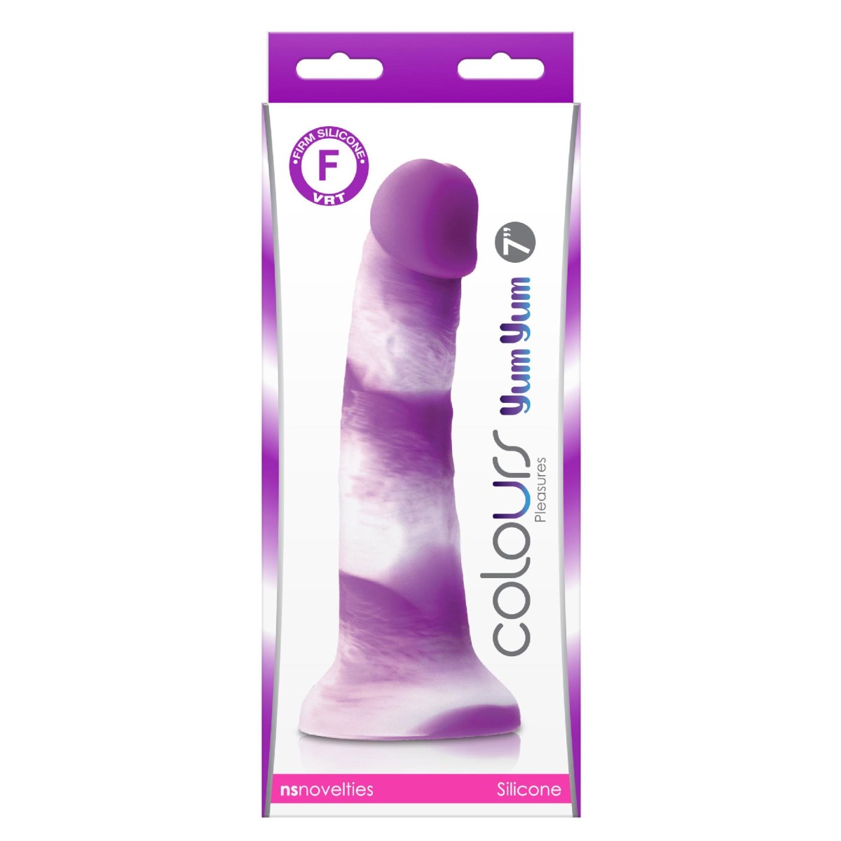 Maxi dildo ventosa bianco e viola